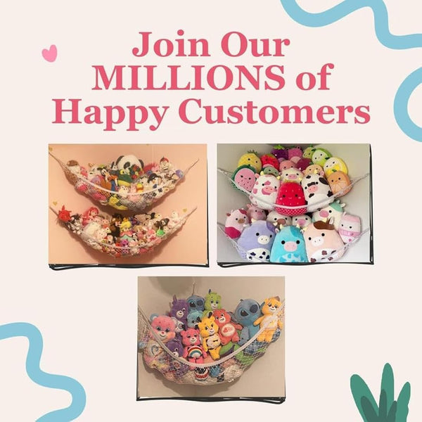 Lilly's Love Teddy Hammock - Toy Storage for Soft Stuffed Animals - (Red)