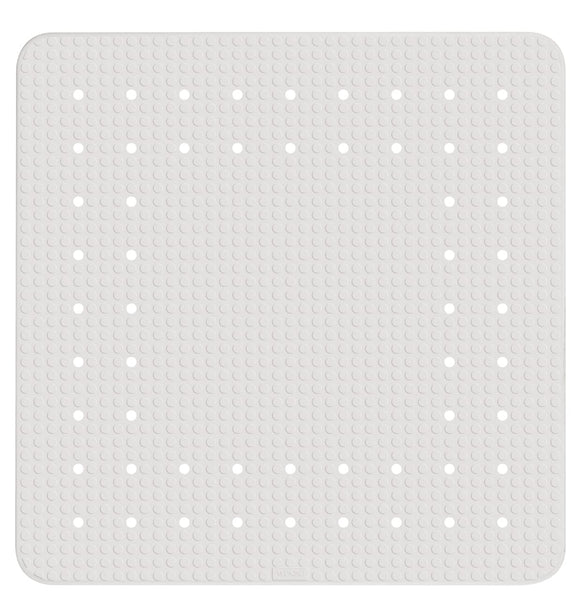 WENKO Alfombra ducha Mirasol 54x54 cm, Blanco, White