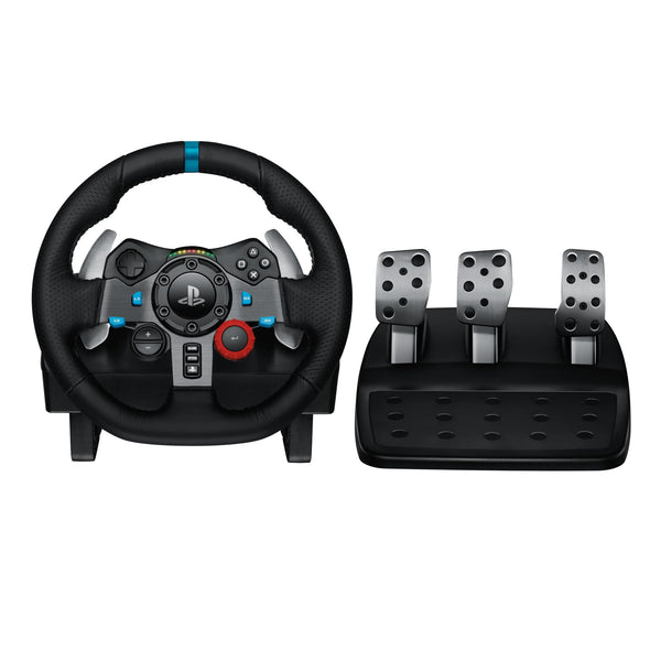 Logitech G G29 Driving Force Racing Wheel and Floor Pedals, Real Force Feedback, Stainless Steel Paddle Shifters, Steering Wheel Cover for PS5, PS4, PC, Mac - Black