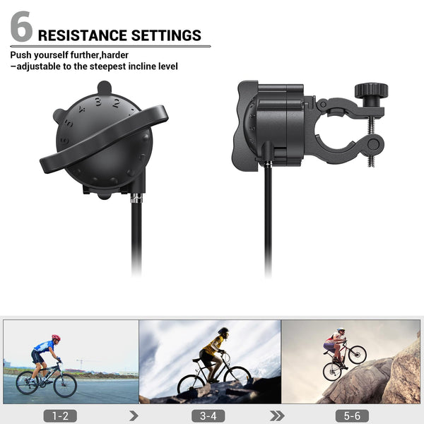 Sportneer Turbo Trainer, Bike Trainer with 6 Resistance Settings for Indoor Bike Trainer Stand Steel Bicycle Exercise Magnetic Stand with Noise