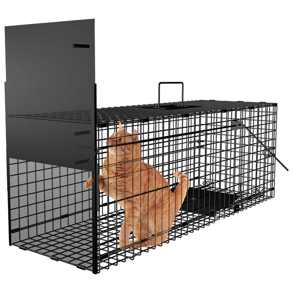 Amagabeli Garden Home Humane Live Animal Trap 78X26X29cm Catch Release Cage for Large Nuisance Rodents Control Raccoon Mole Gopher Opossum Groundhog