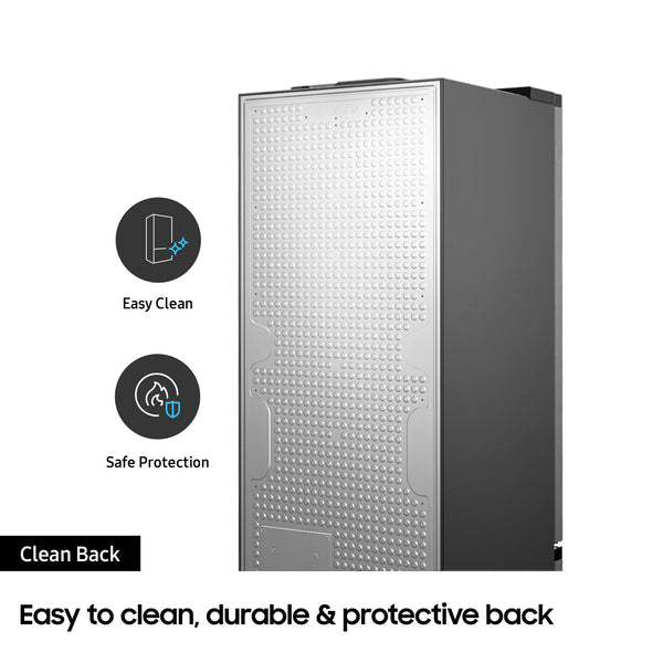 Samsung Series 6 Smart Combi Fridge Freezer, Features SpaceMax and AI Energy Technology, Metal Graphite, Model:RB34C600DSA/EU