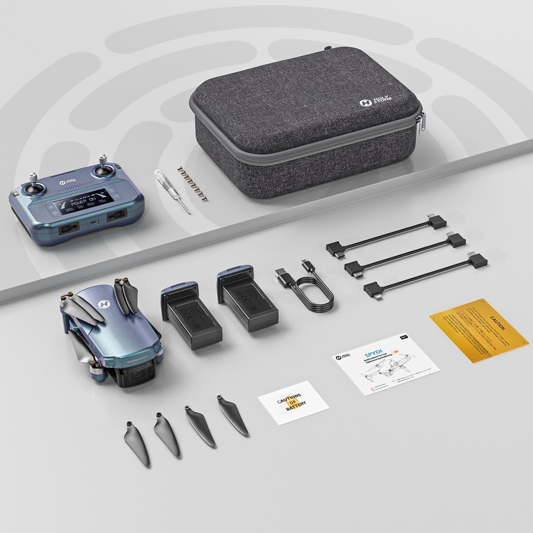 Holy Stone HS360D GPS Drones with 4K Camera for Adults, 249g Foldable RC Quadcopter with 80-Min Flight Time, 6KM Image Transmission, Follow Me, Auto Return, Upgraded HS360S for Beginners