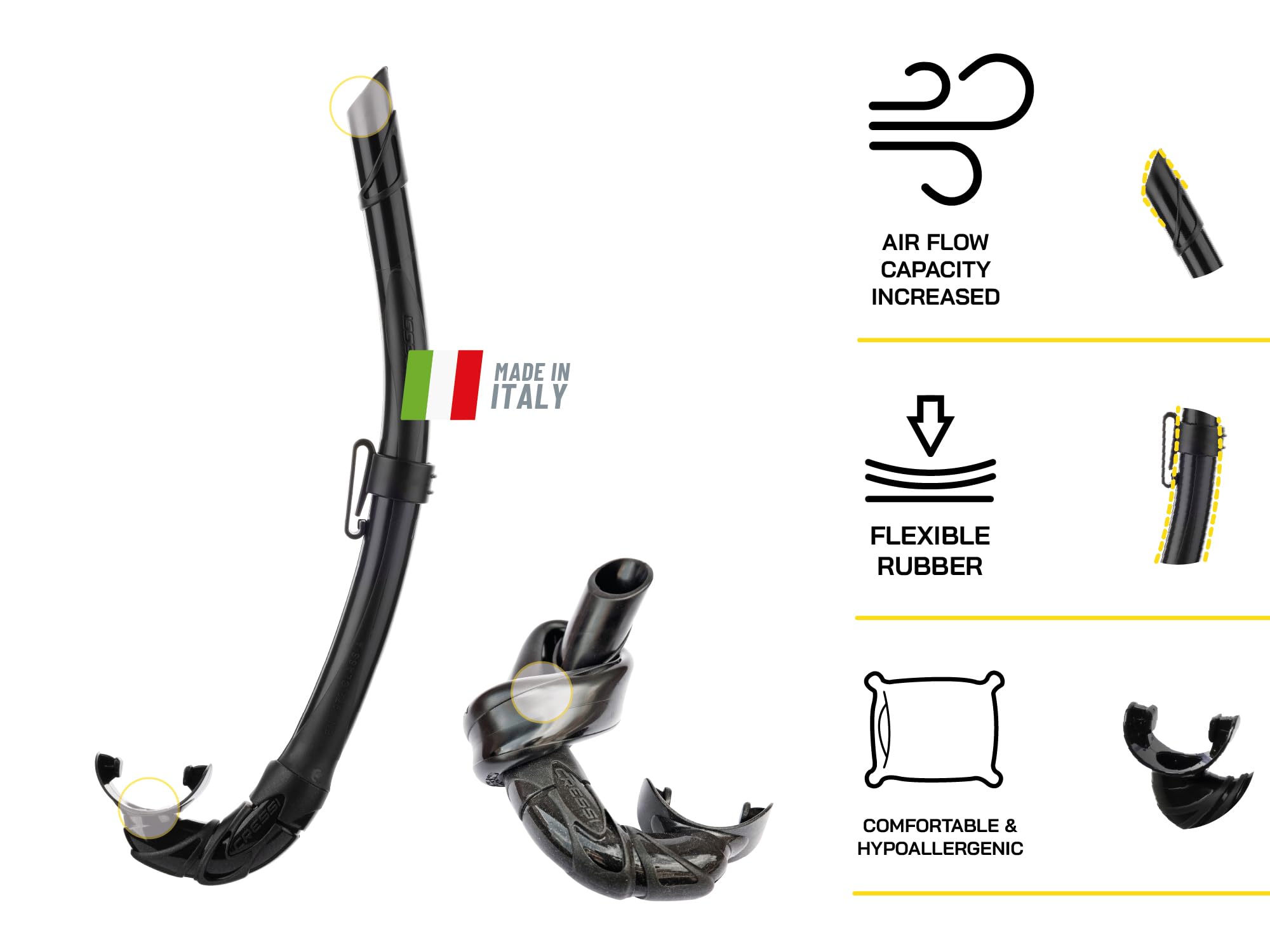 Cressi Calibro + Corsica Snorkeling Set - Black, Uni