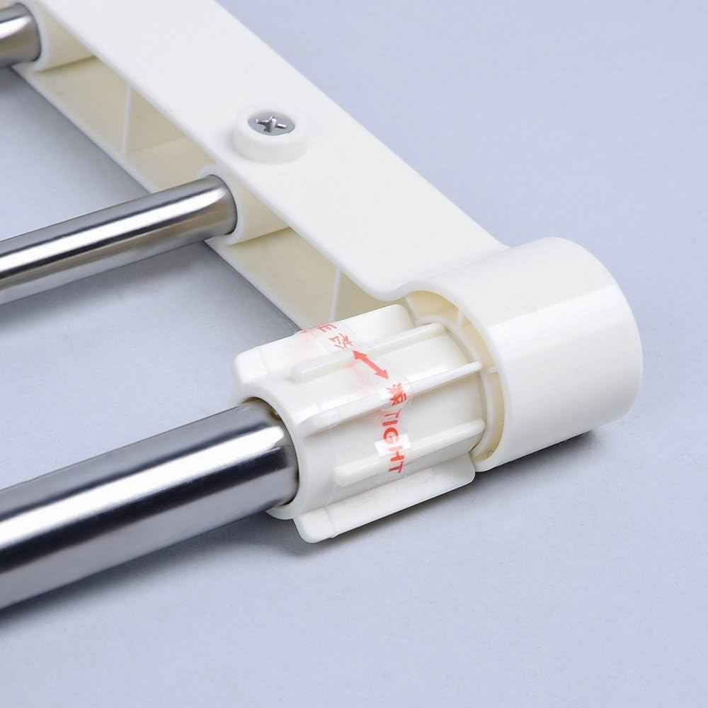 BAOYOUNI Extendable Closet Shelf Rod Organizer, Heavy-Duty Metal Divider 40-60cm