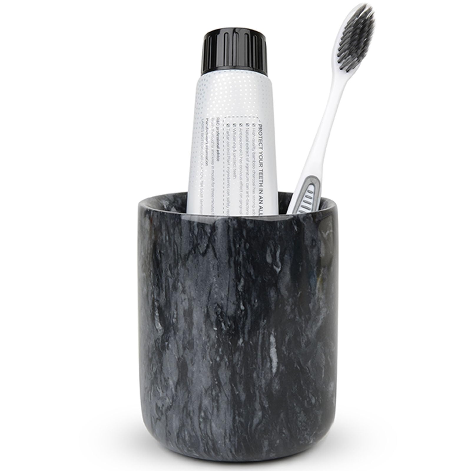SIPARUI Marble Toothbrush Holder,Bathroom Toothbrush Cup Toothpaste Holder,Toothbrush Storage,Travel Camping Portable Reusable Storage Cups,Sturdy and