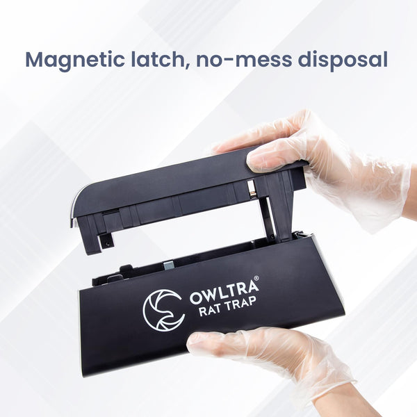 OWLTRA OW-1 Indoor Electric Rat Trap, Instant Kill Rodent Zapper with Pet Safe Trigger, Black, Large