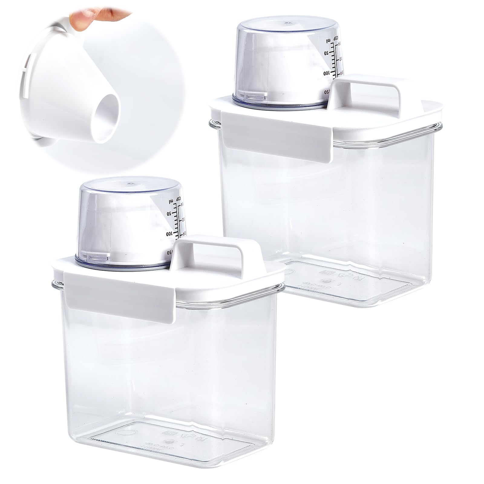 2pcs1100ML washing powder storage, laundry detergent storage,laundry detergent dispenser container