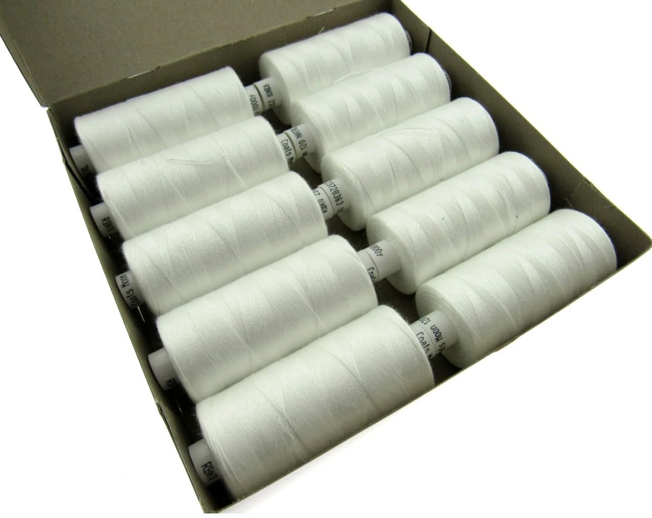 Polyester Moon Thread Sewing Thread - Black, White, Natural OR M0076-10 X 1000 Yard Pack - 120s by Coats (Natural)