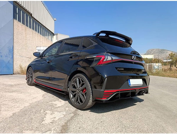 Motordrome Set side skirts compatible with Hyundai i20 III N/N-Line 2020- (ABS Glossy black)