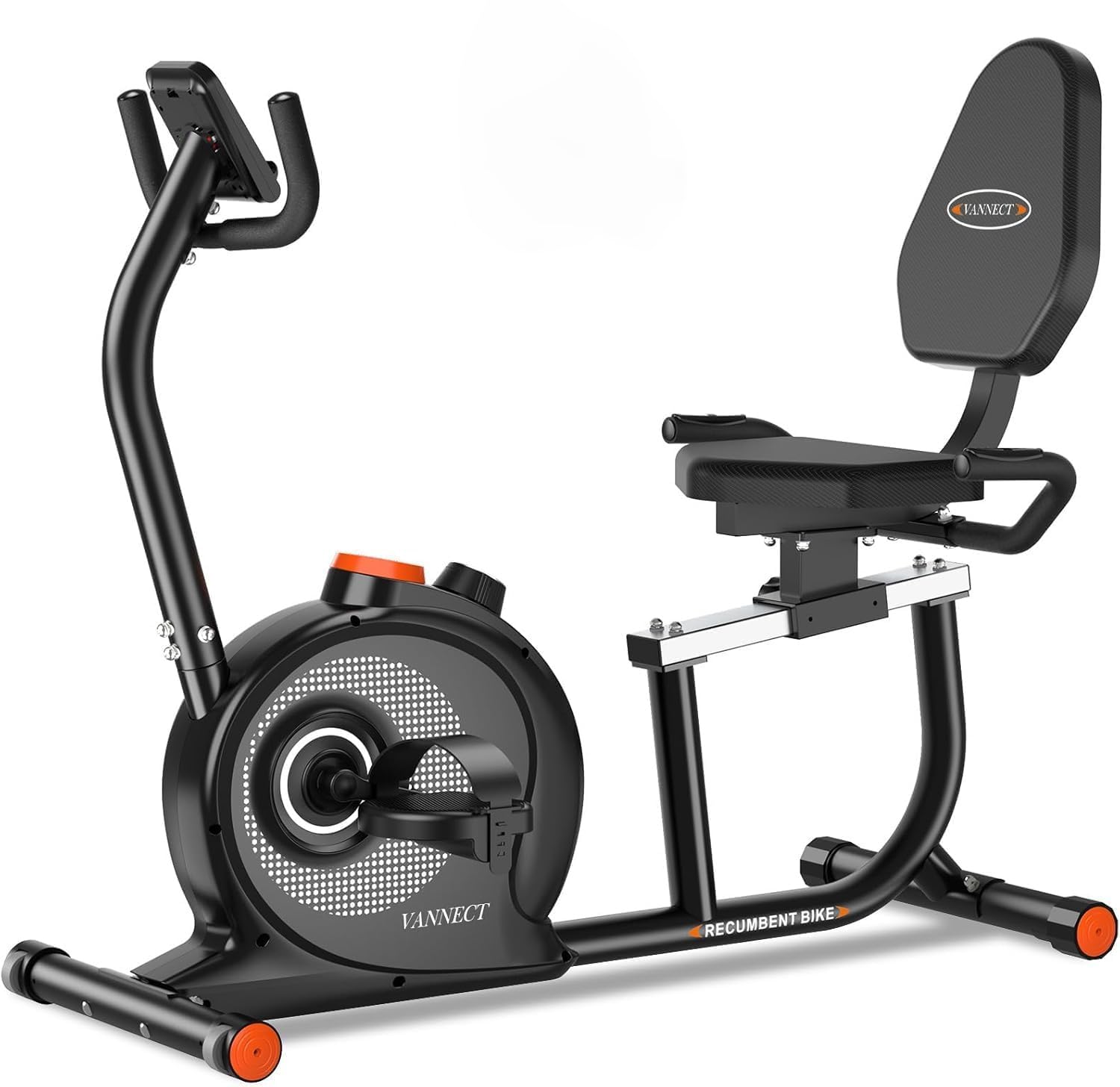 Recumbent Exercise Bike for Home Use, 16 Level Resistance Recumbent Bike with 400LBS Weight Capacity, Upgraded Magnetic Recumbent Bikes with Smart APP& LCD Monitor, Adjustable Seat