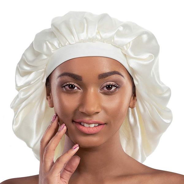 Alnorm Jumbo Satin Bonnet for Natural Hair Braids Satin Stocking Cap