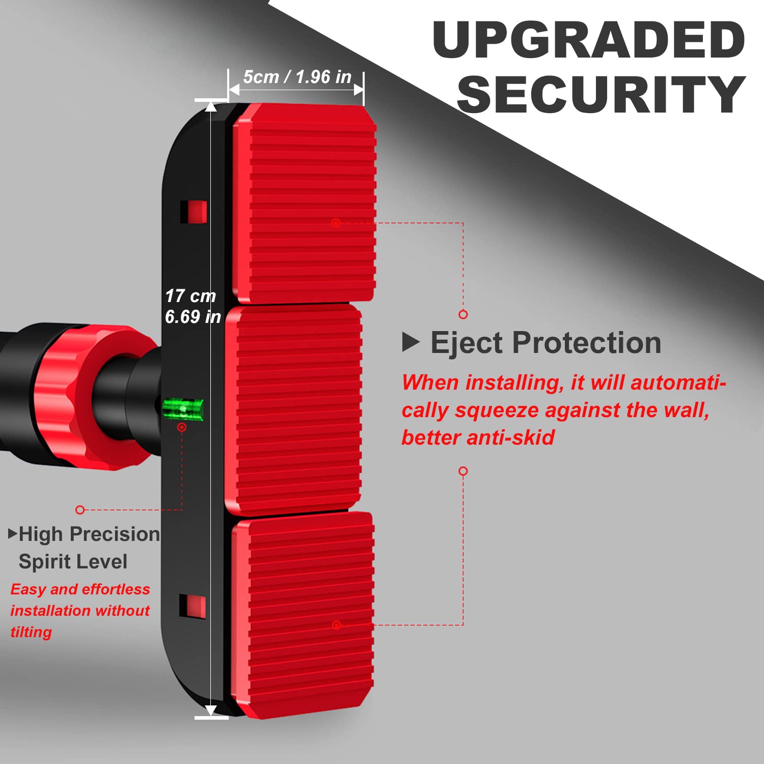 RHINOSPORT Door Pull Up Bar Doorway Chin Up Bar from 72-95 cm (28.3in-37.4in) Workout Equipment No Screws