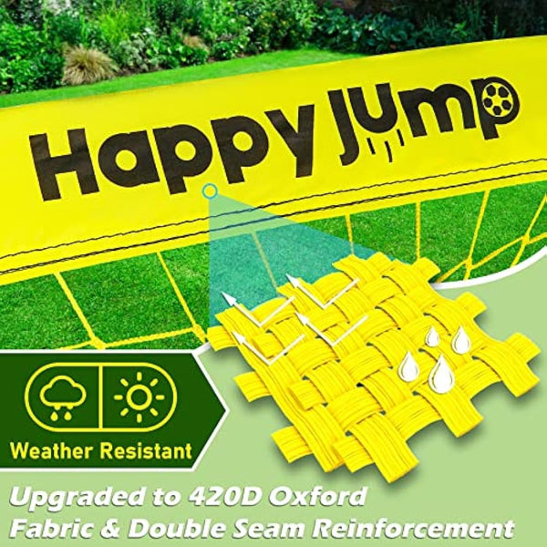 Happy Jump Pop Up Football Goals – Portable Soccer Nets Foldable Garden Football Posts for Outdoor Training (3x2 to 7x5 FT)