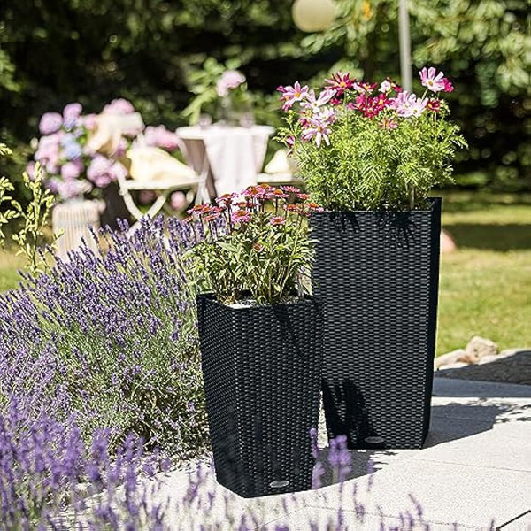 LECHUZA CUBICO Cottage 40 graphite black 15253