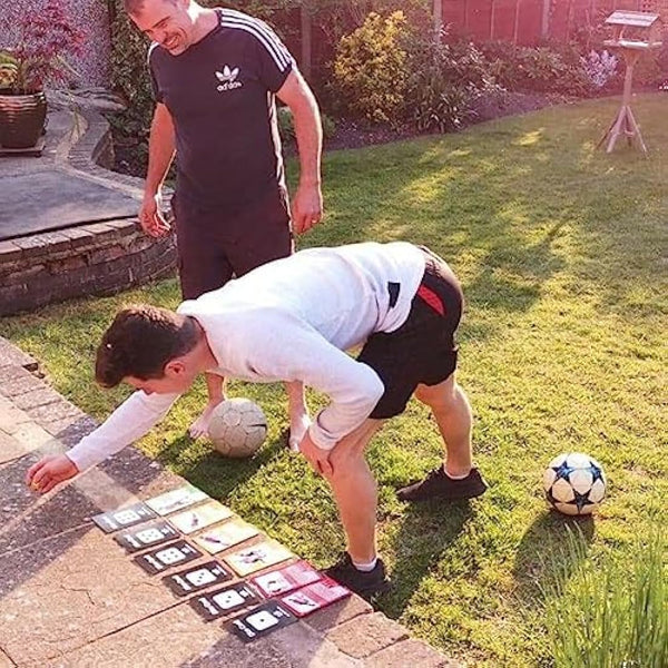 Shuffle Up Football Games - Family Soccer Games with 70+ Fun & Active Fitness Workout Cards, Football Training Equipment Aid, Gifts for Boys & Girls