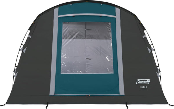 Coleman Cook 4 Family Tent | 4 Man Tunnel Tent with Separate Living And Sleeping Area | Easy To Pitch | 4 Person Camping Tent | 3000mm Waterproof | with Sewn-in Groundsheet