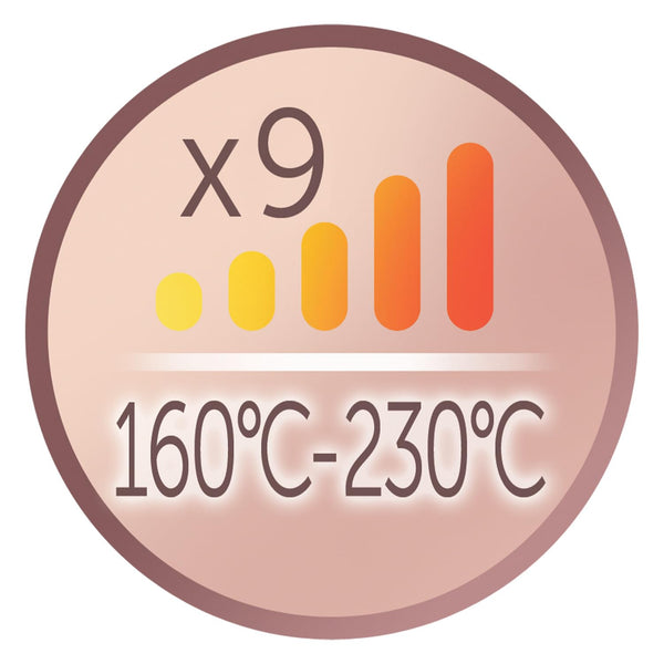 Remington Proluxe Ceramic Hair Straightener with Intelligent OPTIheat technology for heat where it matters - Pro+ setting at 185°C for healthier styling, 9 variable settings 150-230°C, S9100B