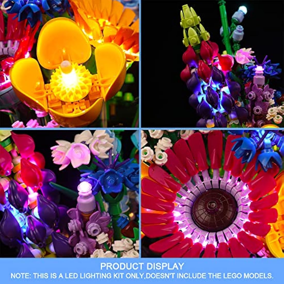 Light Kit for Lego Wildflower Bouquet, Led Lighting Set for Lego 10313 Wildflower Bouquet Set Botanical Collection - Not Include Models, Just Light Set