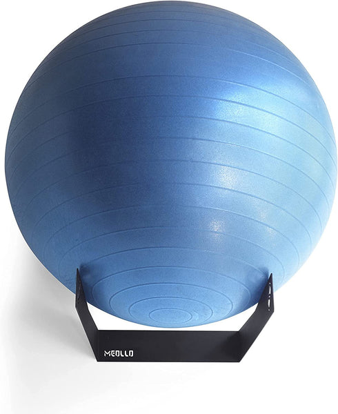 meollo | Pack of 2 Gym Ball Storage | 43x32 cm | 100% Steel | Made in Europe | Gym Ball Rack | Home Gym Equipment | Gymnastics Equipment | Yoga
