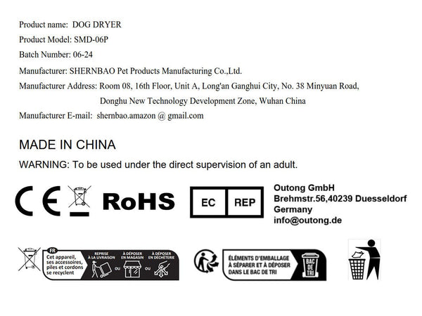 shernbao High Velocity Car & Motorcycle Dryer Blower for Auto Detailing and Cleaning Dusting 240 V / 1200 W-3.2 HP