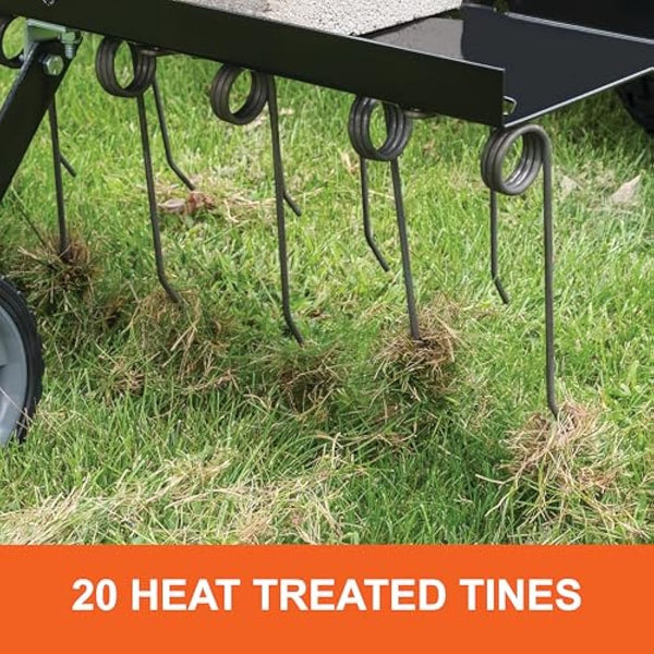 Agri-Fab AG45-0294 40-inch Working Width Spring-Tine Dethatcher - Black