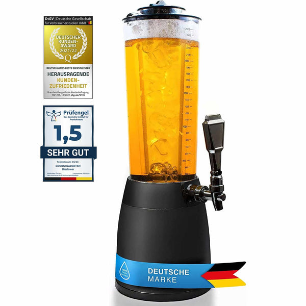 Beer-Tower XXL Drinks & Beverage Dispenser with Tap 4.0 litres with Ice Cooler - Beer Column from Bavaria