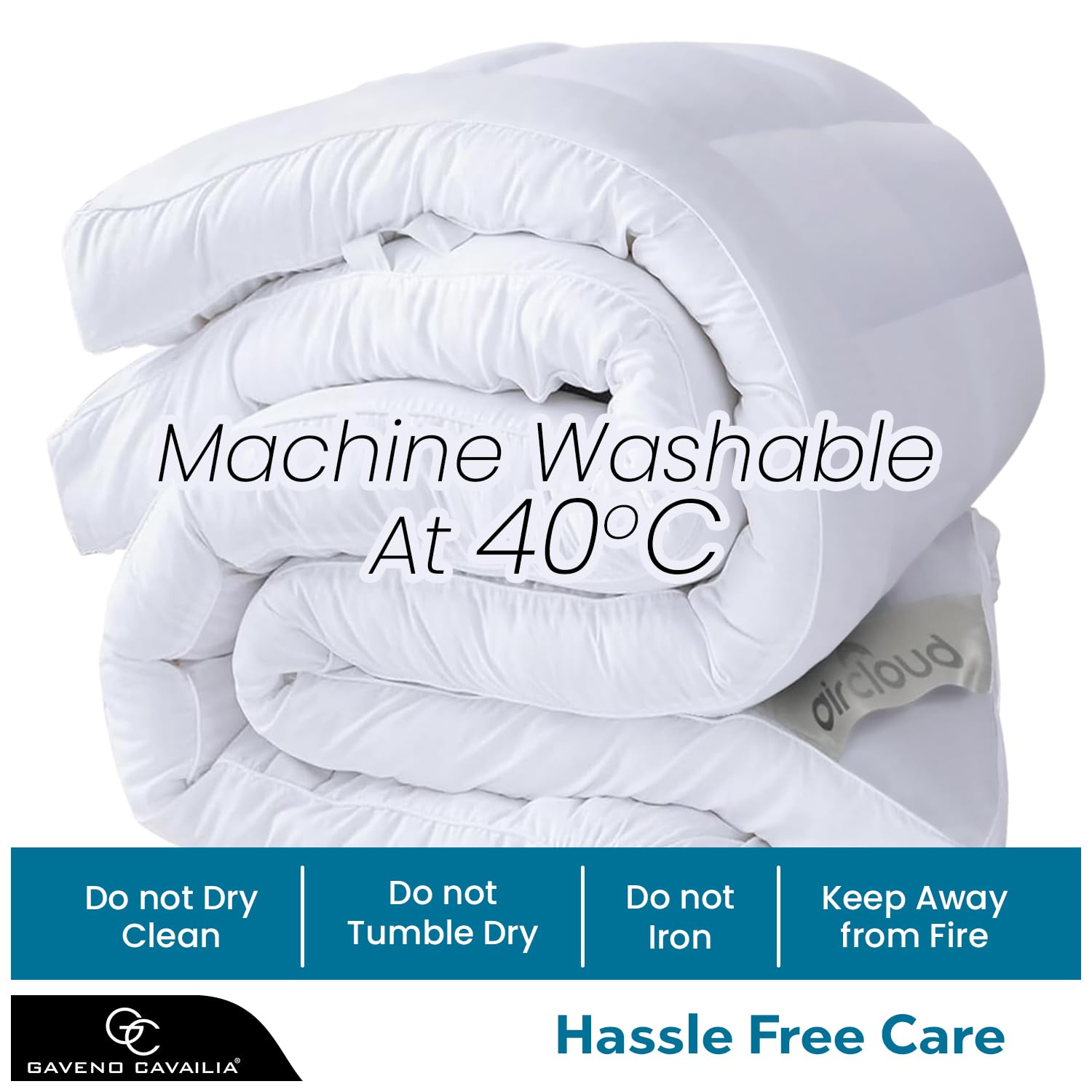 GC GAVENO CAVAILIA Quilted Mattress Topper King Size 10cm Deep | Hotel Quality King Size Mattress Topper 4 Inch Thick with Elastic Corner Straps |