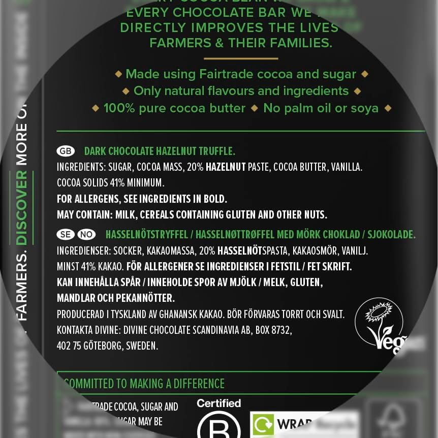 Chocolate With Hazelnut Truffle, 90 g bar (pack of 15)