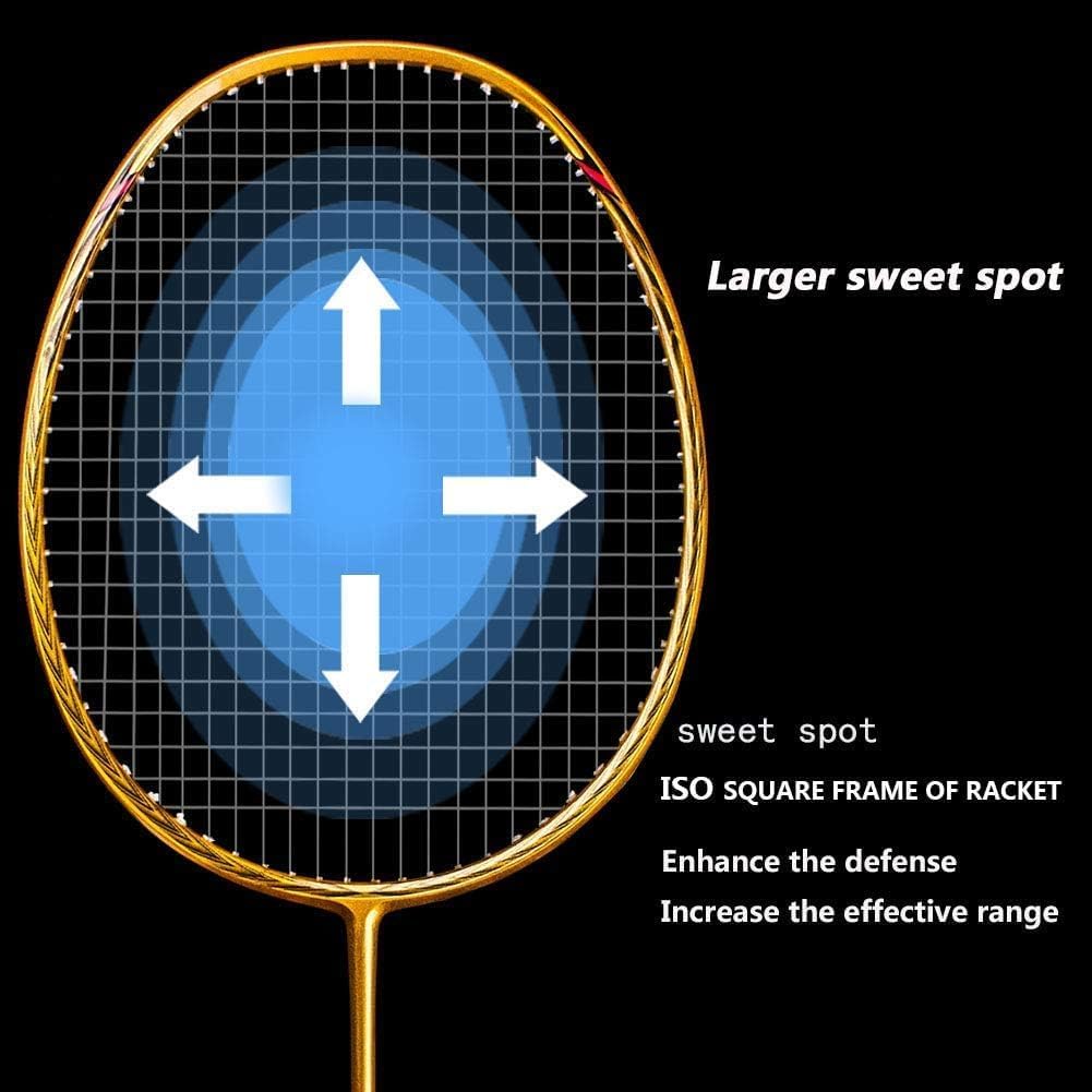 Senston Badminton Racket N80 Single High-grade Carbon-Fiber Badminton Racket,Including Badminton Bag