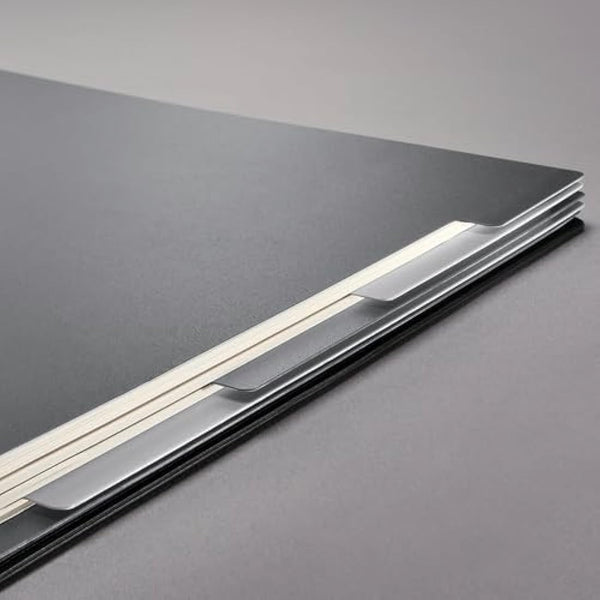 SIGEL CO840 Spiral Notepad, with Index, approx. A4, squaRed, hardcover, Black, 3 Pieces - Conceptum