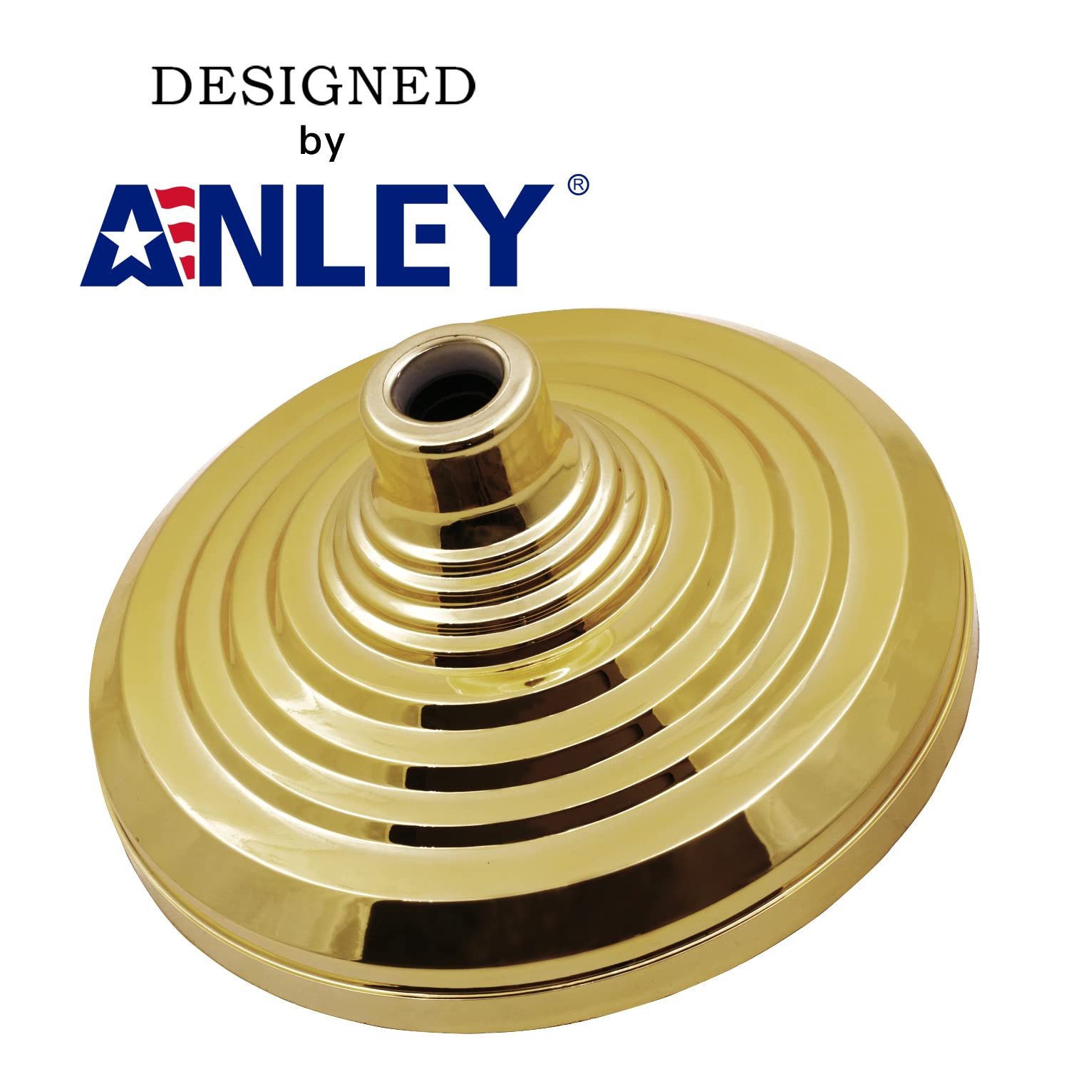 ANLEY Floor Stand Base For Indoor Flagpoles, Compatible with 1 Inch (2.54cm) Diameter Flag Pole - Gold