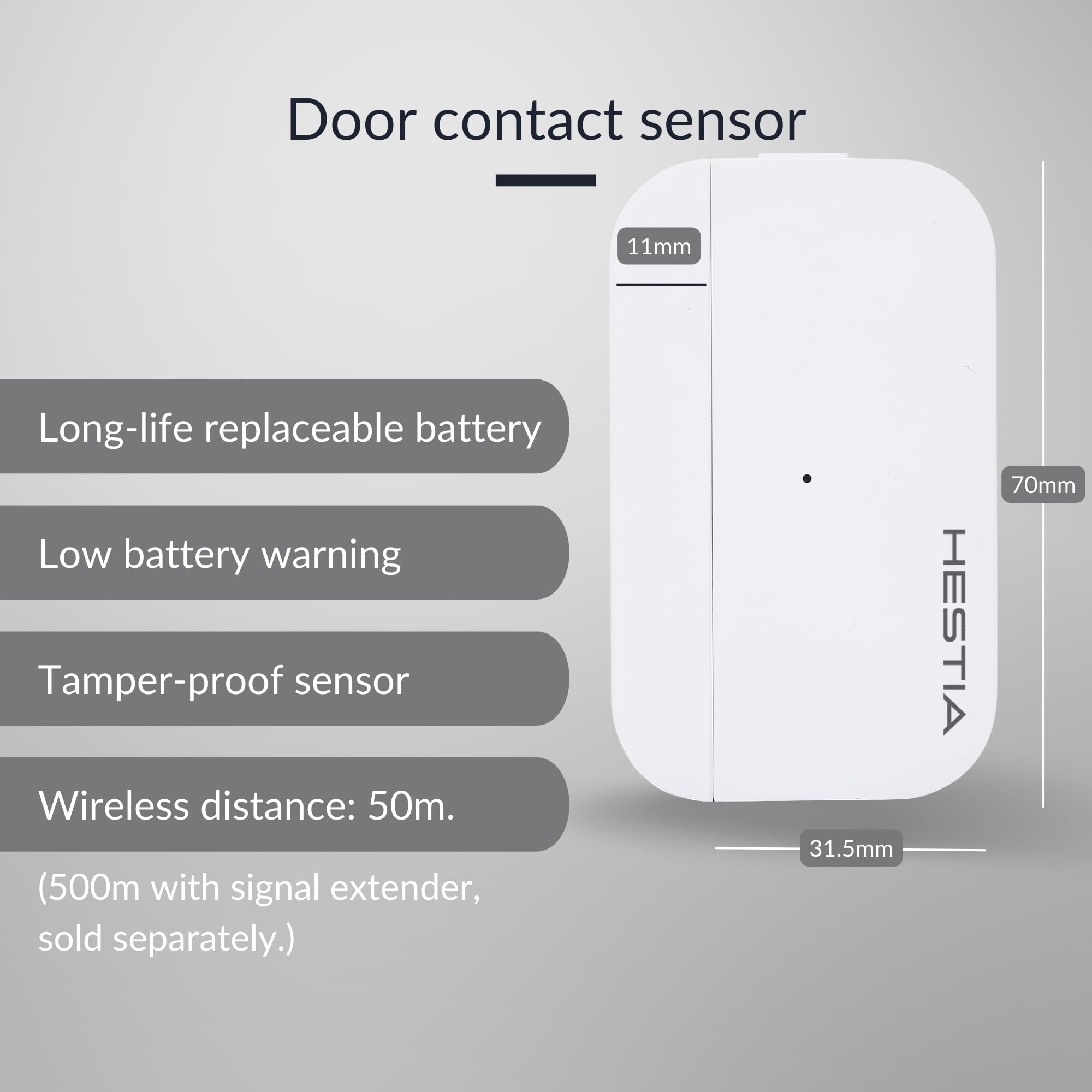 Hestia Wireless Garage Alarm System with Phone App, Metal Garage Sensor, Door Alarm Sensor, Vibration Sensor, Smart Cube Hub House Security System
