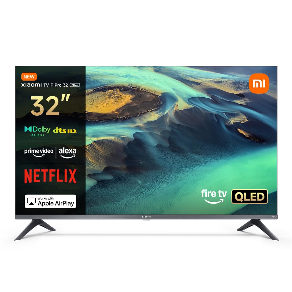 XIAOMI TV F Pro 75, 75 Inches (190 cm), 4K UHD QLED, Smart TV, Fire TV, HDR10+, Game Boost mode 120Hz, MEMC, Alexa Voice Control, 2GB+32GB, Works with Apple AirPlay