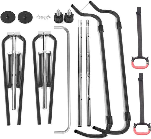 FBSPORT Gymnastics Bar, Folding Horizontal Bar Gymnastics Equipment for Kids Home Training, Expandable Gymnastics Training Bar Junior with Adjustable Height for Girls Boys