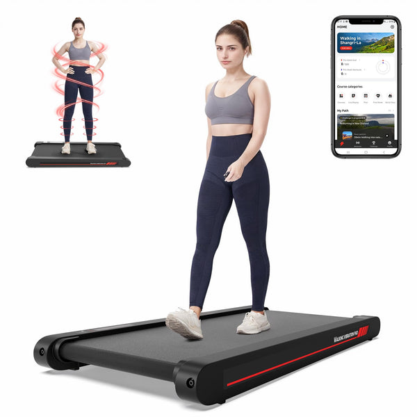 Sperax Walking Vibration Pad with APP, Treadmill 3 in 1 Under Desk Low Noise Vibration Walking Pad with Remote Control, Portable Treadmill for Home Office