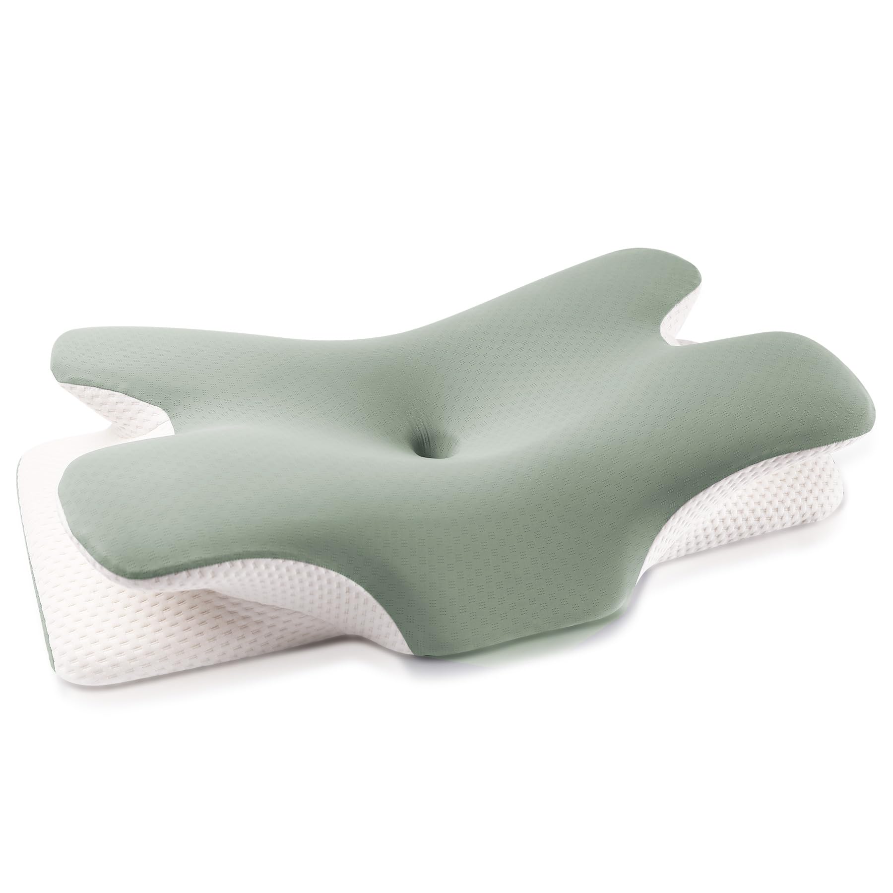 MULISOFT Memory Foam Pillow, Comfortable Pillow, Supportive Neck pillow, Ergonomic side sleeper pillow (GREEN)