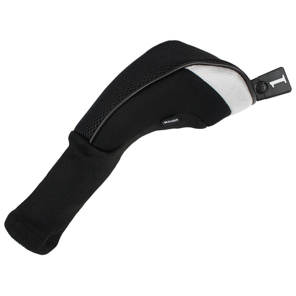 Andux 4pcs/Set Golf Wood Club Head Covers 460cc Driver with Long Neck Black