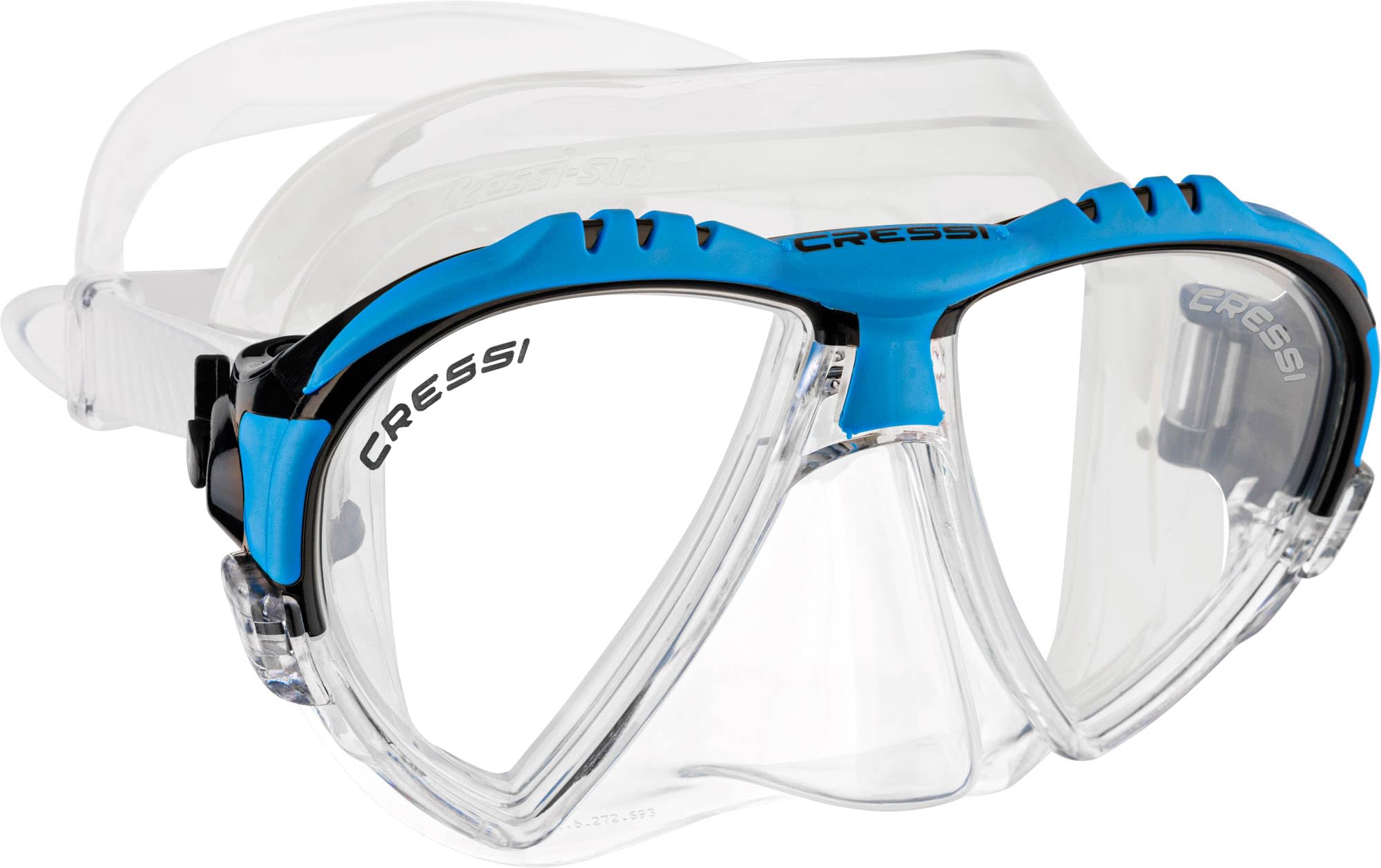 Cressi Adult Matrix & Gamma Mask & Snorkel Set - Clear/Blue
