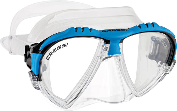 Cressi Adult Matrix & Gamma Mask & Snorkel Set - Clear/Blue