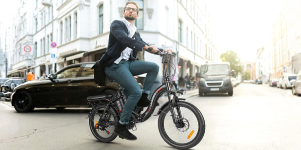 SAMEBIKE Shiman0 7-Speed Foldable Electric Bike for Adults, 20"*2.35 Fat Tire Ebike, Max Range 110KM, Dual Shock Absorber, E-bike for Commuting and Off-Road Adventures