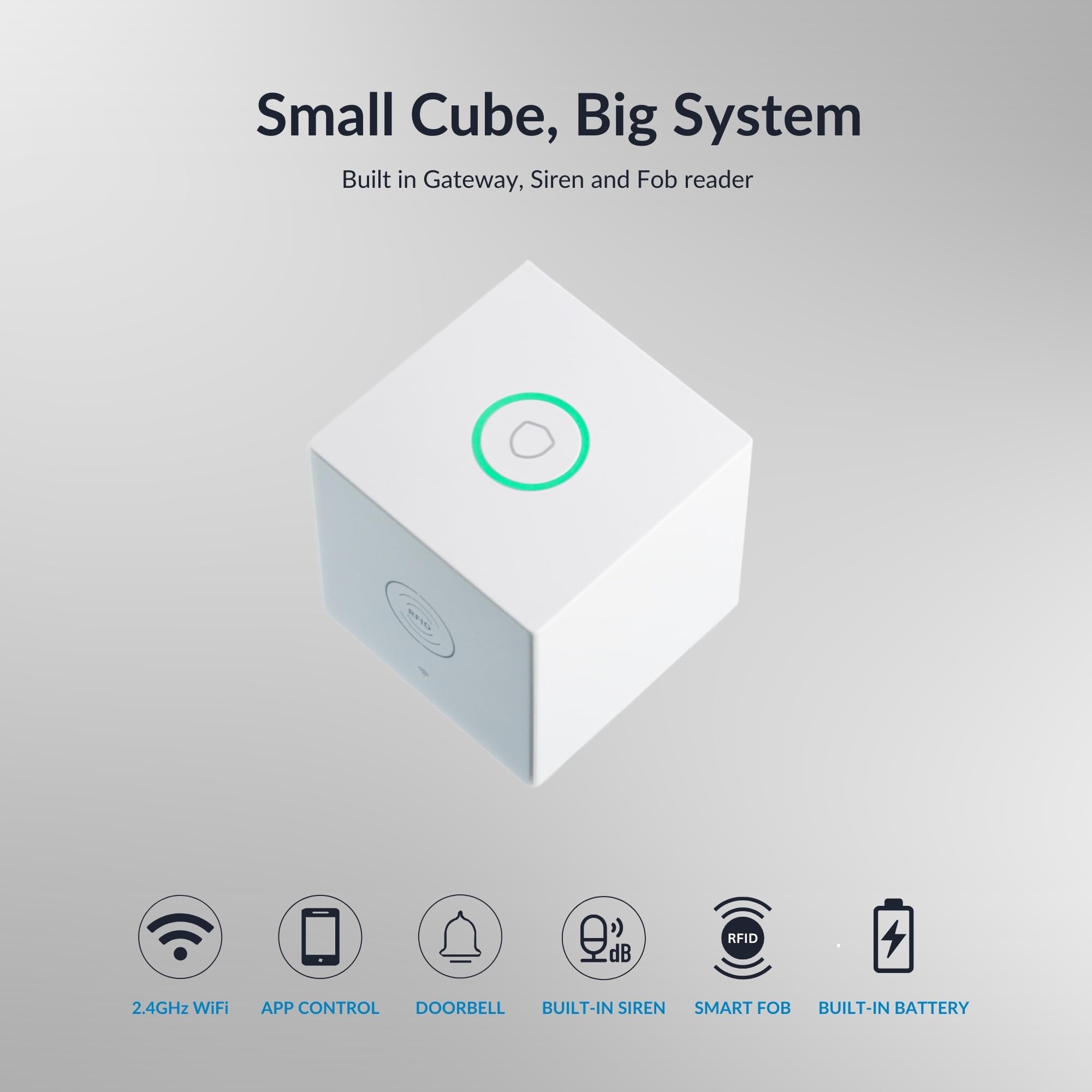 Hestia Wireless Garage Alarm System with Phone App, Metal Garage Sensor, Door Alarm Sensor, Vibration Sensor, Smart Cube Hub House Security System