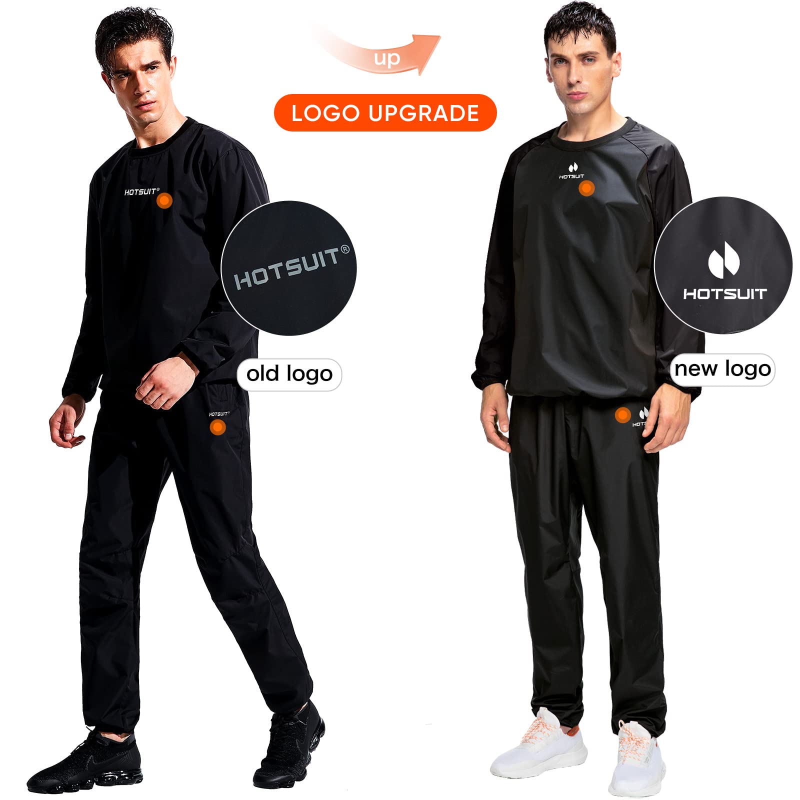 HOTSUIT Sauna Suit for Men, Anti Rip Sweat Suits for Slimming, Workout Jacket & Pants - Fabric Upgrade