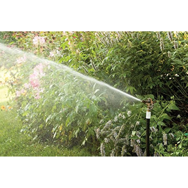 Rain Bird 25PJDAC Brass Impact Sprinkler, Adjustable 20° - 360° Pattern, 20' - 41' Spray Distance