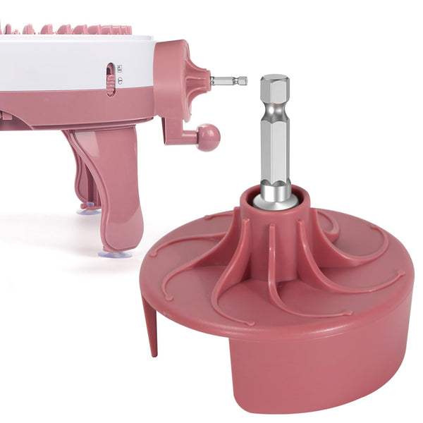 Knitting Machine Adapter, Quick Knit Replaceable Crochet Machine Adapter with Hex Bit Power Screwdriver, Compatible with 22/40/48 Knitting Machines