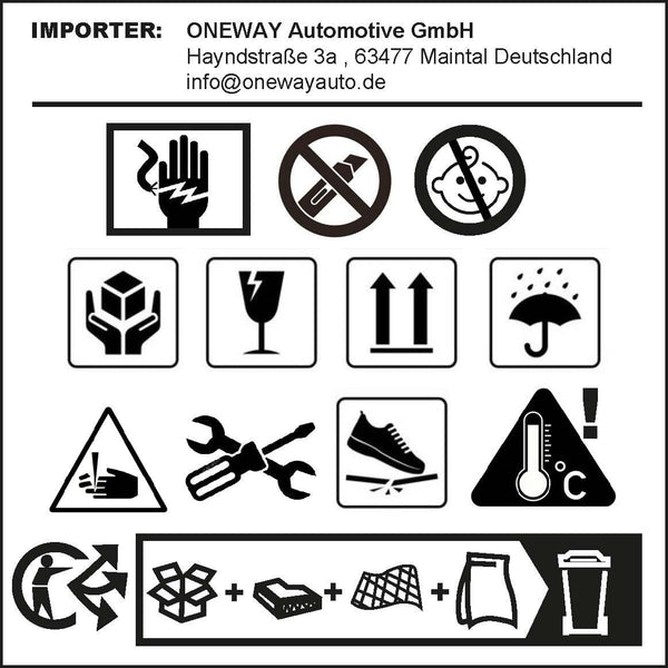 Oneway Rear Side Diffusors compatible with Seat Leon (5F) HB FR/Cupra 2013-2020 - Gloss black