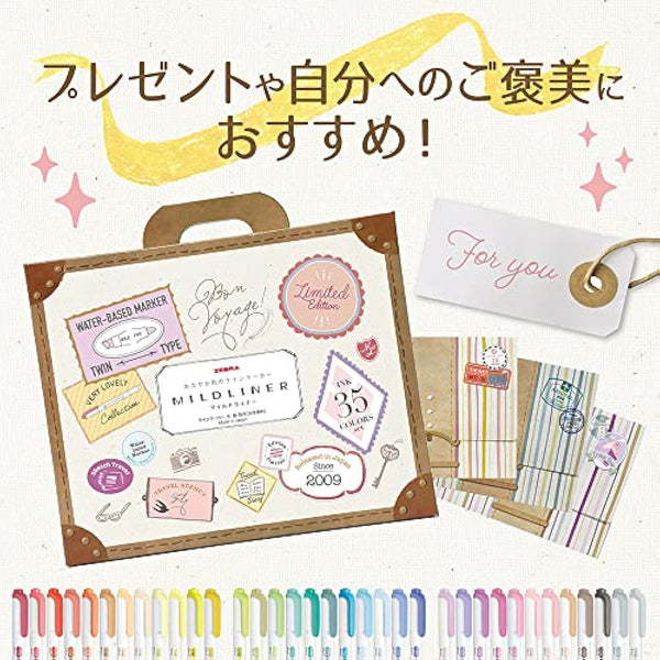 Zebra Highlighter Mildliner 35 Color Set Gift Box WKT7-35C , Multicolor