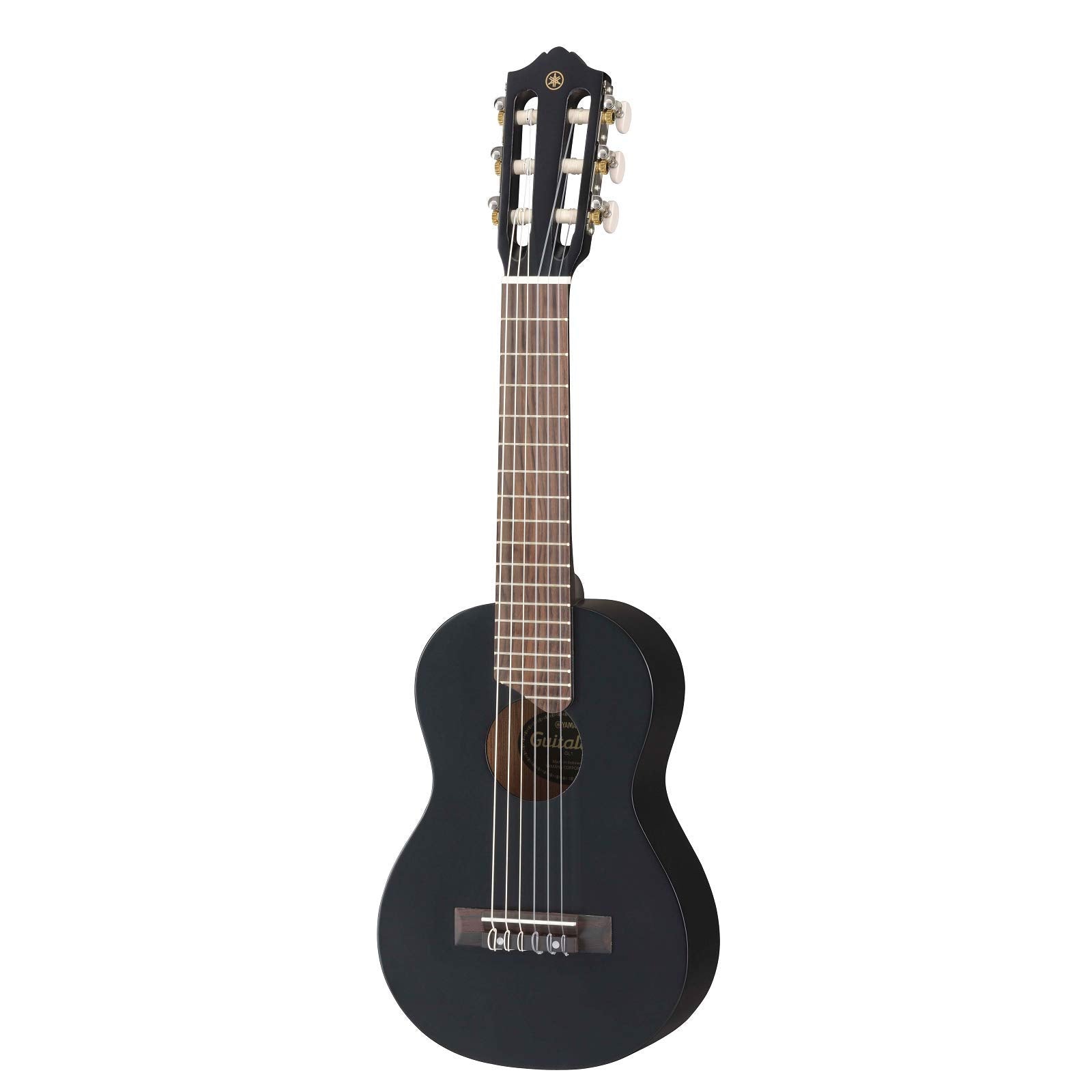 Yamaha Acoustic Guitalele, GL1 – A Hybrid Between Guitar and Ukulele (70 cm) with 6 Strings (3 Nylon/3 Metal Wound, Commonly Known as a Nylon String Set) and Fitted Yamaha Gigbag – Black