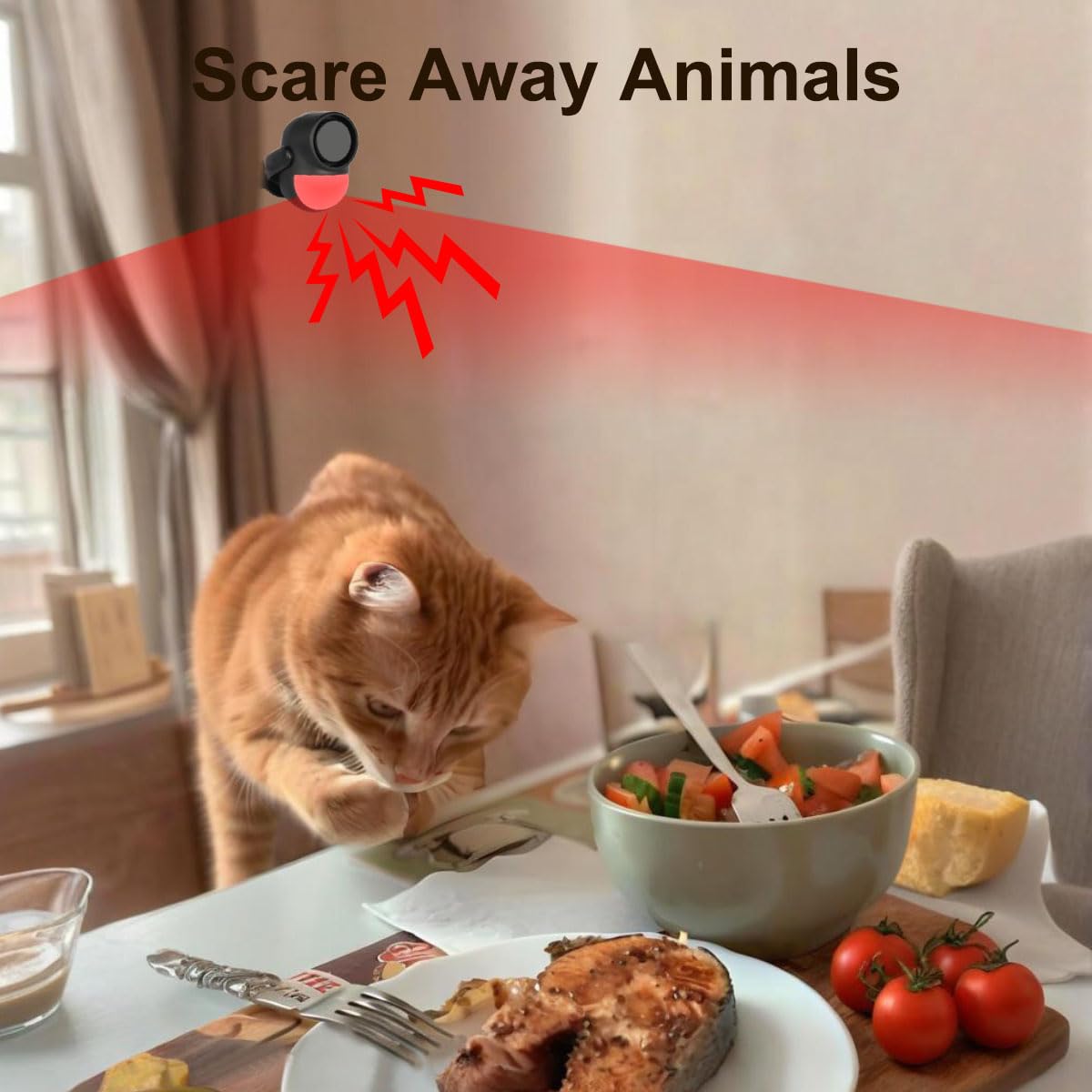 Shed Alarm, Shed Security Alarm for Home / Ranch / Van / Carport / Shop Infrared Detection Technology with 328ft Remote SOS Button Battery Powered 125db Extra Loud - Black