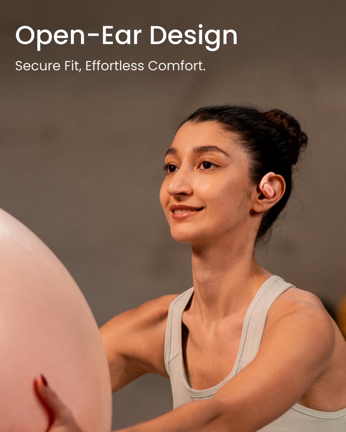 SHOKZ OpenFit Air Open-Ear Headphones, True Wireless Bluetooth Earphones with Mic, Fast Charging, 28h Playtime, IP54 Waterproof for Workout - Black